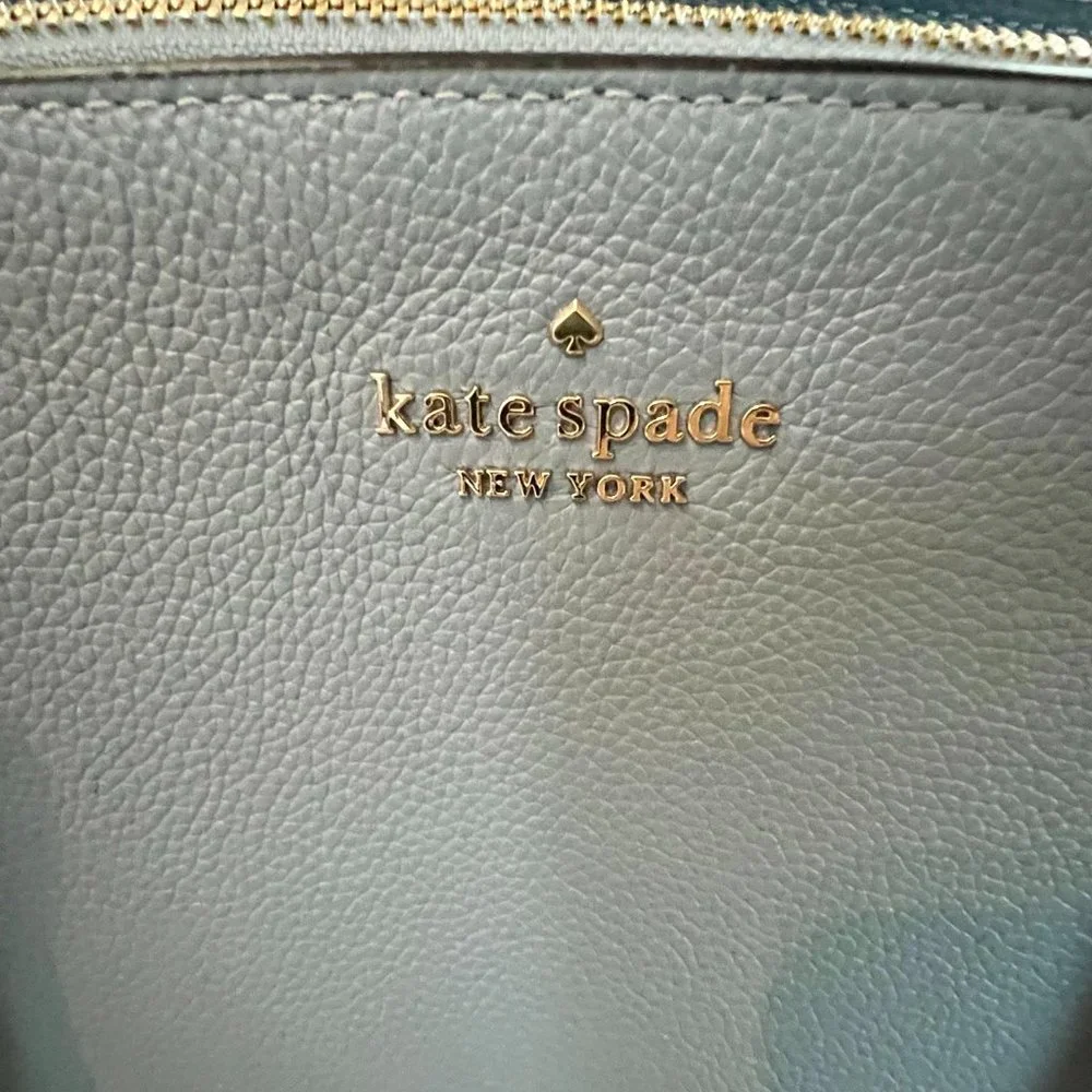 Kate Spade Dusty Blue Textured Leather Tote/Shoulder Bag